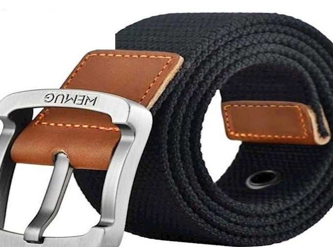 Men's Canvas Work Belt Labor Insurance Pin Buckle - Industrial Strength