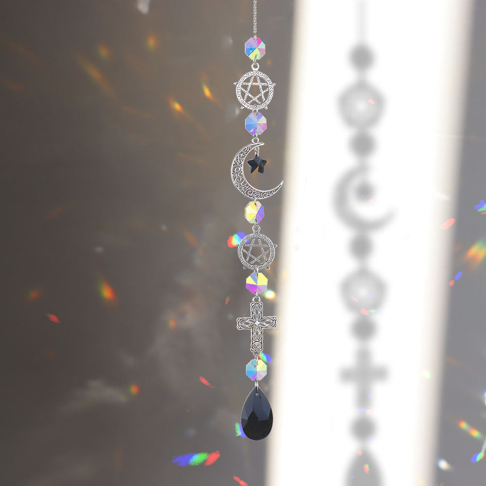Summer Home Vacation - Suncatcher Crystal Sun and Moon Crystals Prism Rainbow