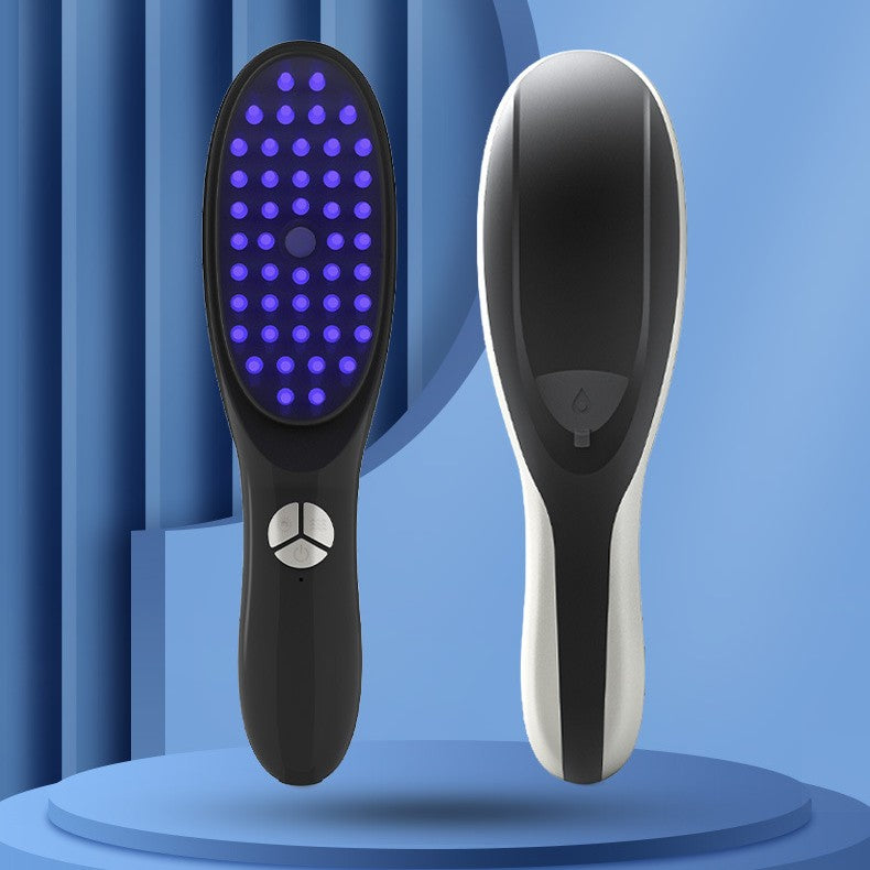Vibrating Hair Care Device - Red & Blue Light Therapy - Water Replenishing - ABS Material - White+Black - 20cm+