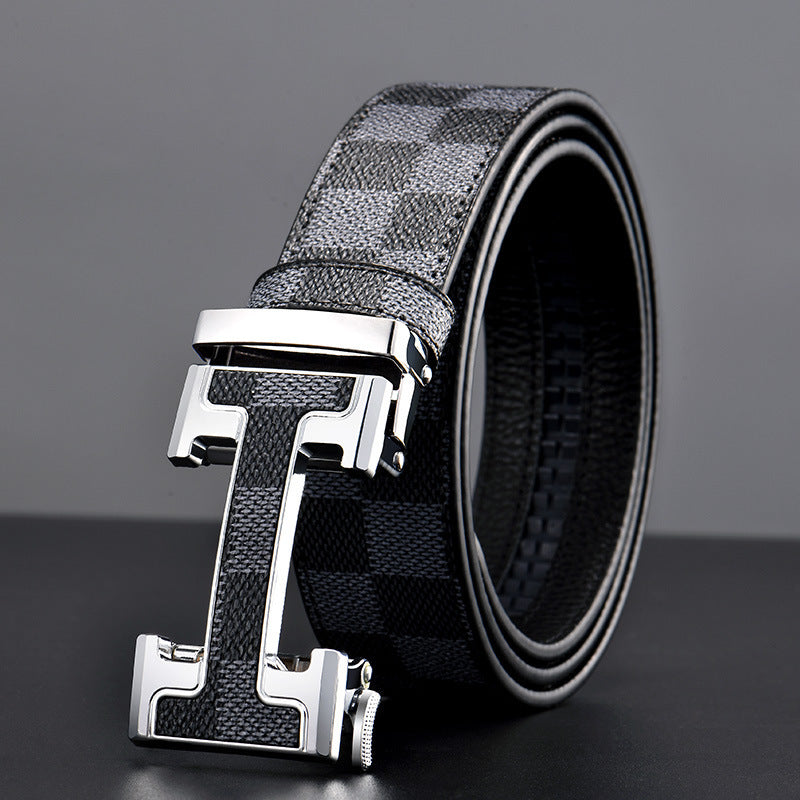 Ceinture à carreaux légère de luxe pour hommes
