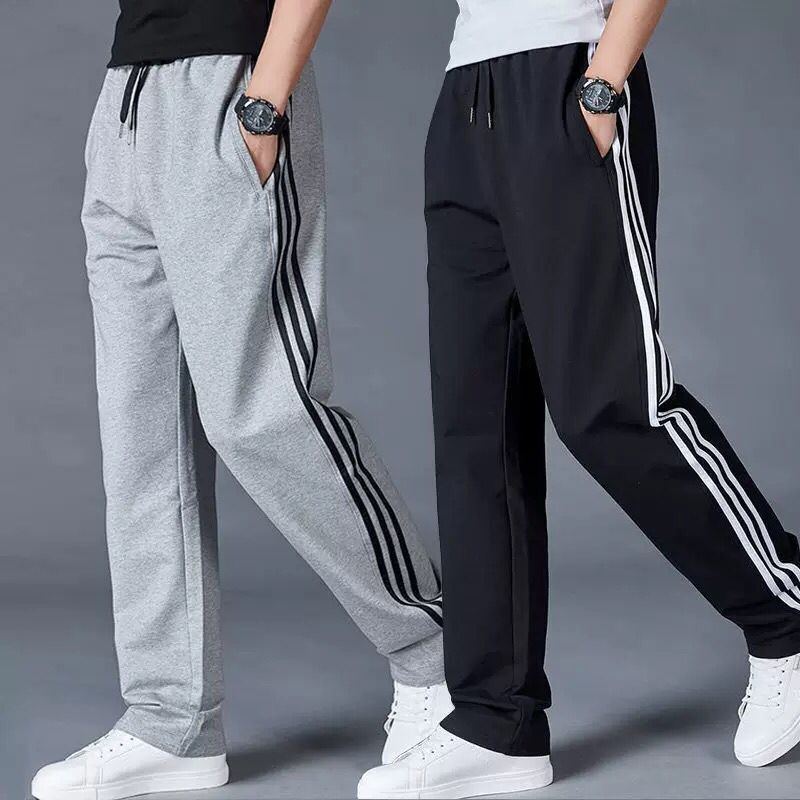 Elastic Waist Men's Sports Pants Plus-sized Loose Trousers