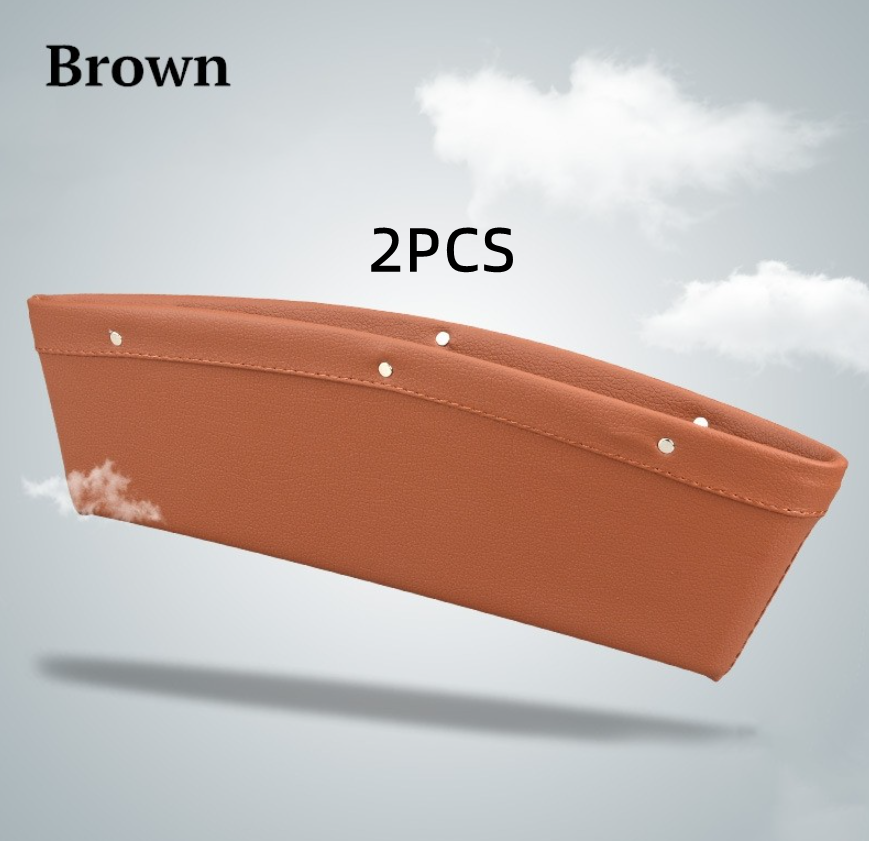 Car Organizer Box Caddy Catcher PU Läder Seat Gap Storage Bag