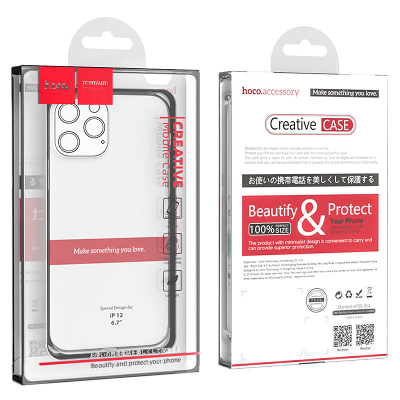 Étui de téléphone transparent en TPU, étui de téléphone de haute pureté