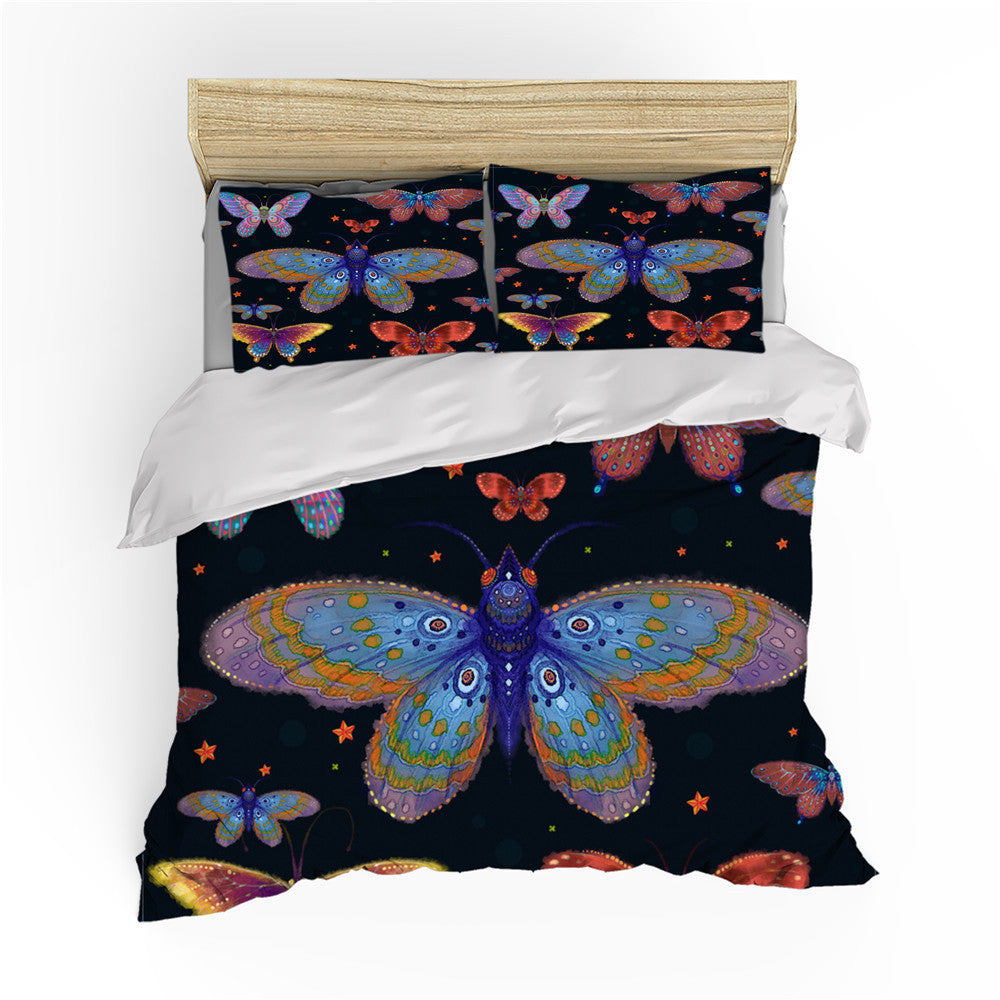 Home Textile Butterfly Quilt Cover Pillowcase