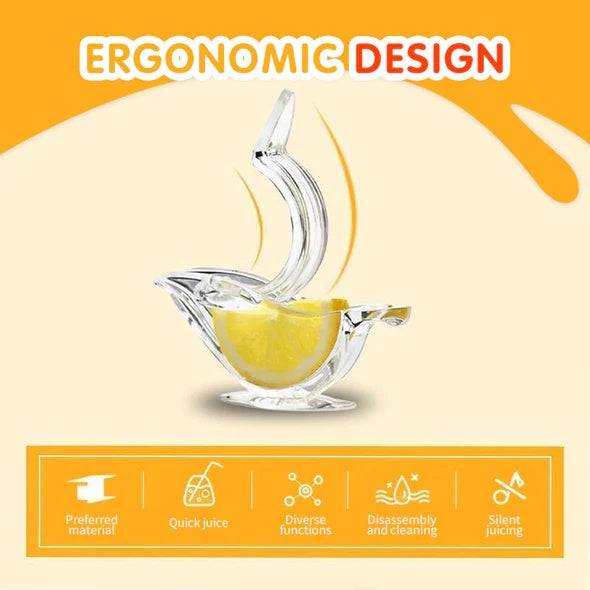 Presse-citron manuel en acrylique Transparent, élégance en forme d'oiseau, presse-tranche de citron, outils de cuisine, Gadgets
