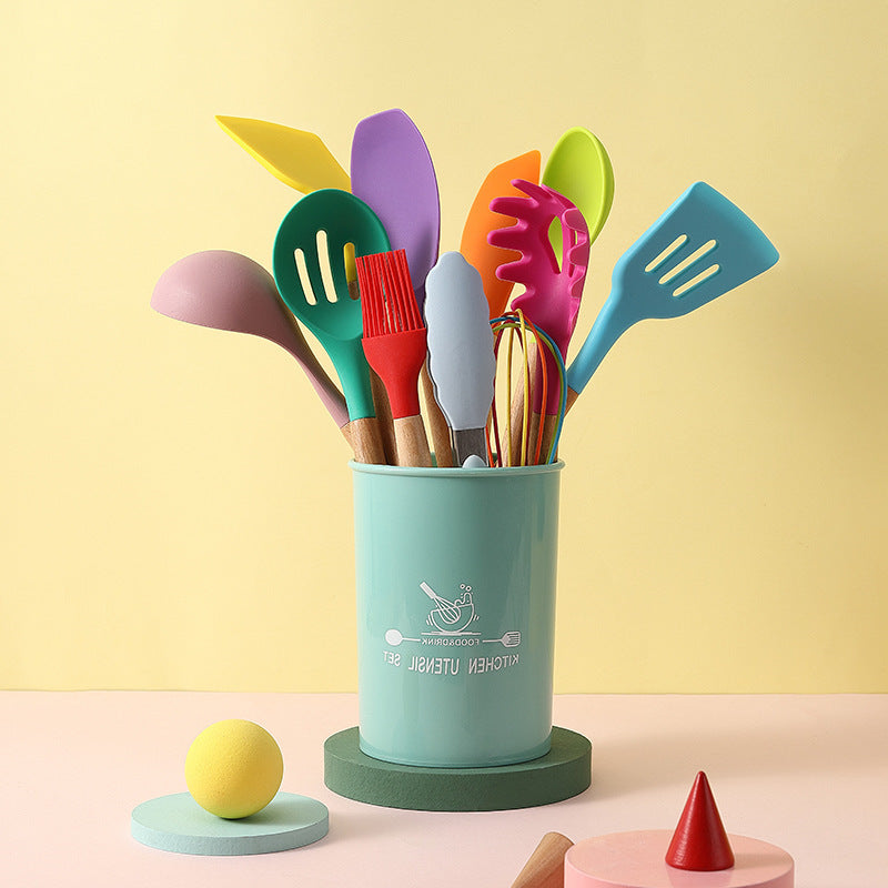 Silicone Kitchen Equipment Cooking Tools Set Heat Resistant Non-Stick Cooking Utensils Baking Tools