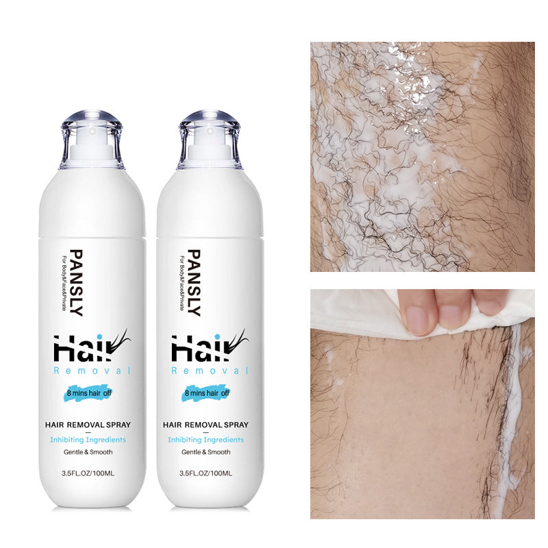 PANSLY Hårborttagning 100 ml skonsam spray kroppsvårdskräm för armar och ben