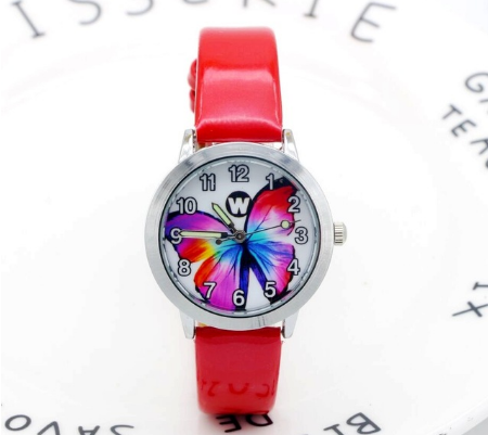 Children's Watches Kids Quartz Watch Student Girls Quartz-Watch Cute Colorful Butterfly Dial Waterproof Watch - Playful Educational Fun Adorable Vibrant Durable