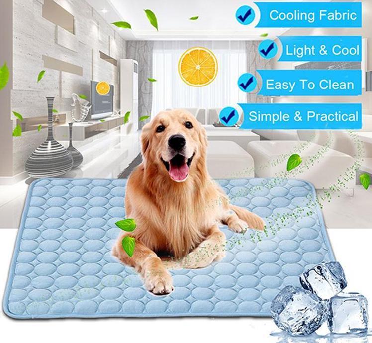 Pet Dog Cat Ice Silk Cold Nest Pad för kylning på sommaren