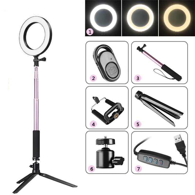 Photography Lighting Kit - Tripod Fill Light Live Bracket Beauty Light Set Ring Light