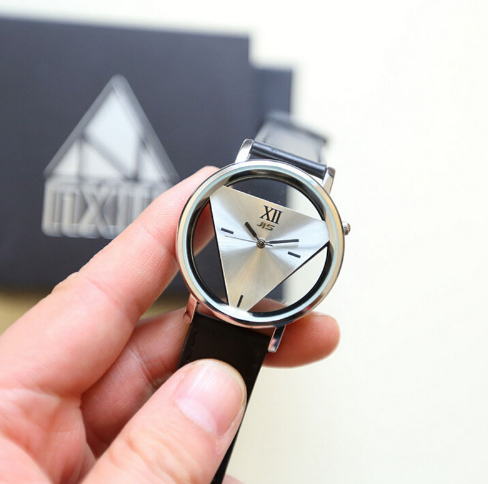 Cadran triangulaire creux Unique femmes montres Relogio Feminino montre à Quartz hommes montre Relojes Hombre robe Relogio