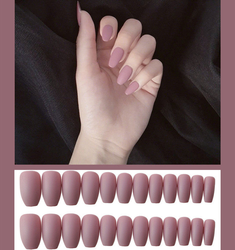 Frosted Ballet Press-On Nails Complete Kit - 24 Pieces | Professional Application Set