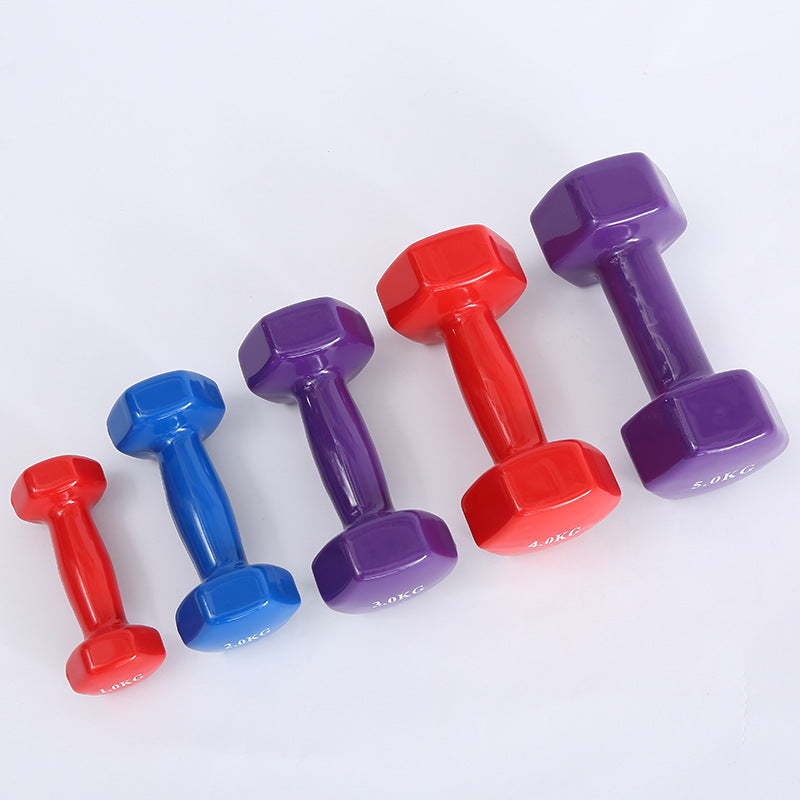 Färg fitness hantlar