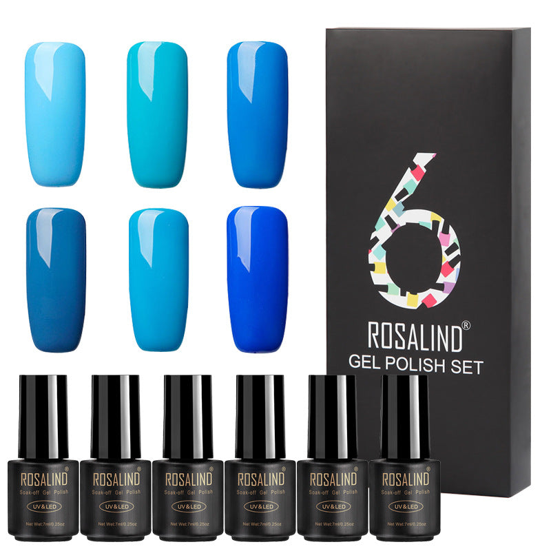 Professional Fine Nail Polish Collection - 6 Bottles Set | High-Quality Multi-Color Variety