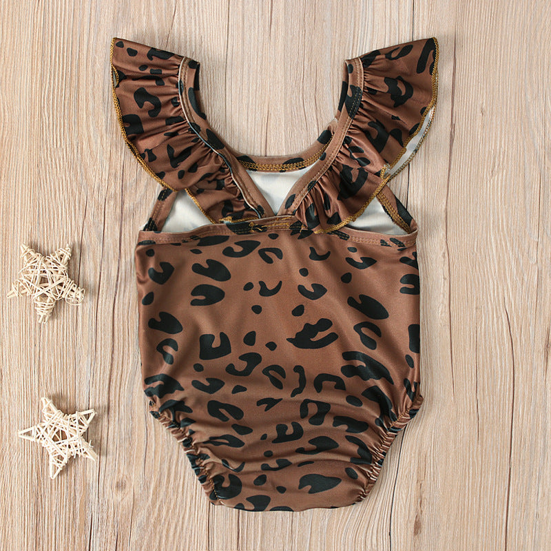Maillot de bain enfant imprimé léopard