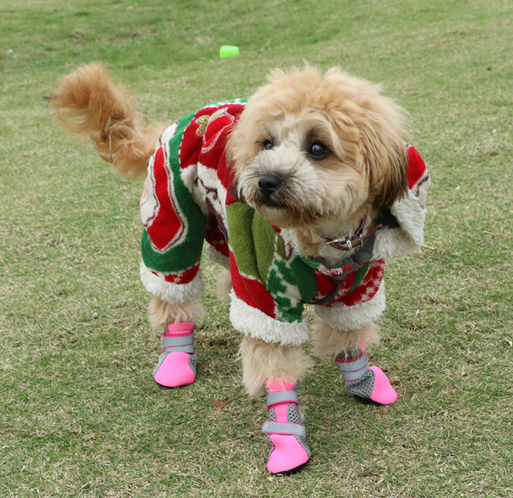 Dog Walking Shoes - Reflective Waterproof Pet Boots