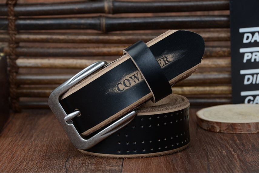Men's Swedish Leather Belt - Nordic Quality