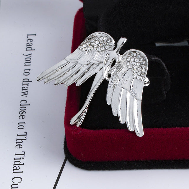 Angel Wings Brooch - Divine Elegance