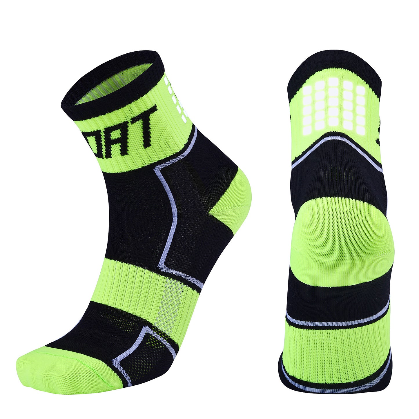 Chaussettes de cyclisme réfléchissantes, chaussettes de vélo respirantes