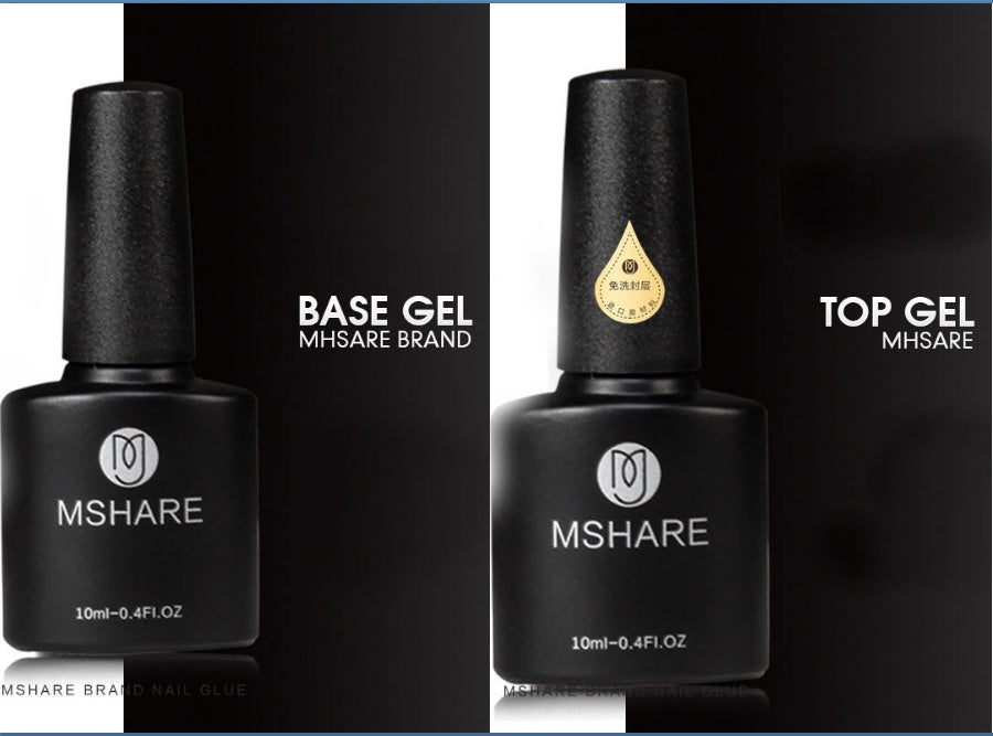 MSHARE Acrylic Poly Gel Set - UV Builder Enhancement Extension | Polygel Varnish French Kits