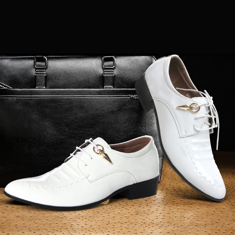 Formell Herrklänning Skor Äkta Läder Svart Lyx Bröllopsskor Herr Flats Office Oxfords