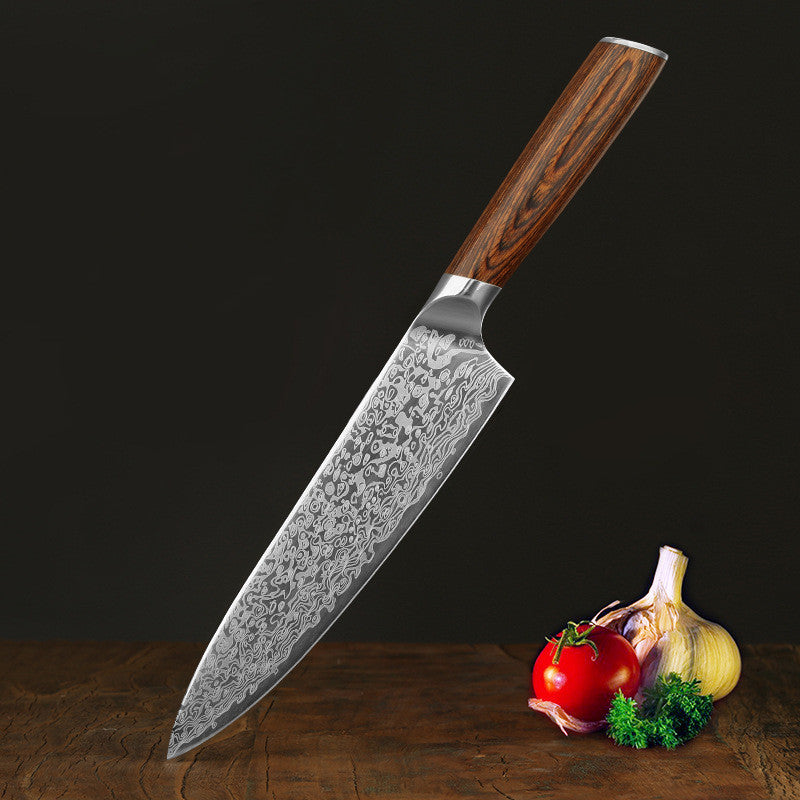 Damascus Kitchen Knife - Professional Stainless Steel Knife for Chefs