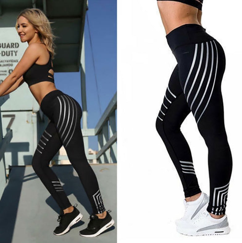 Kvinnor träning Leggings byxor Kvinnor Leggins Kvinnor Fitness natt glödande höst vinter Leggings Kvinnor leginsk - Glowing Performance