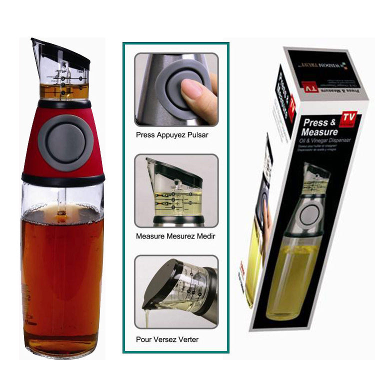 500ml Measurable Glass Bottle Oil Bottle Soy Sauce Bottle Kitchen Equipment
