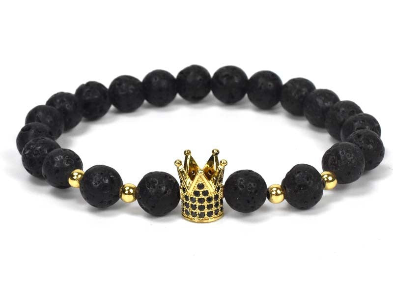 Naturstens ugglehuvud yogaarmband