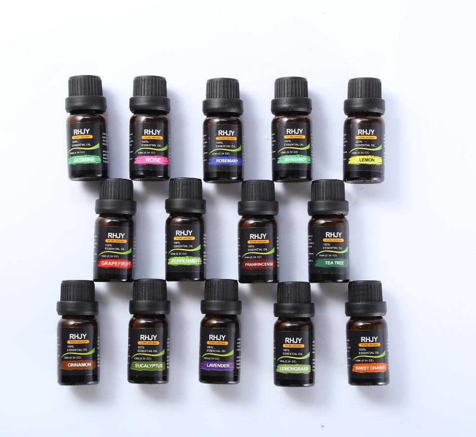 Ensemble d'huiles essentielles d'aromathérapie