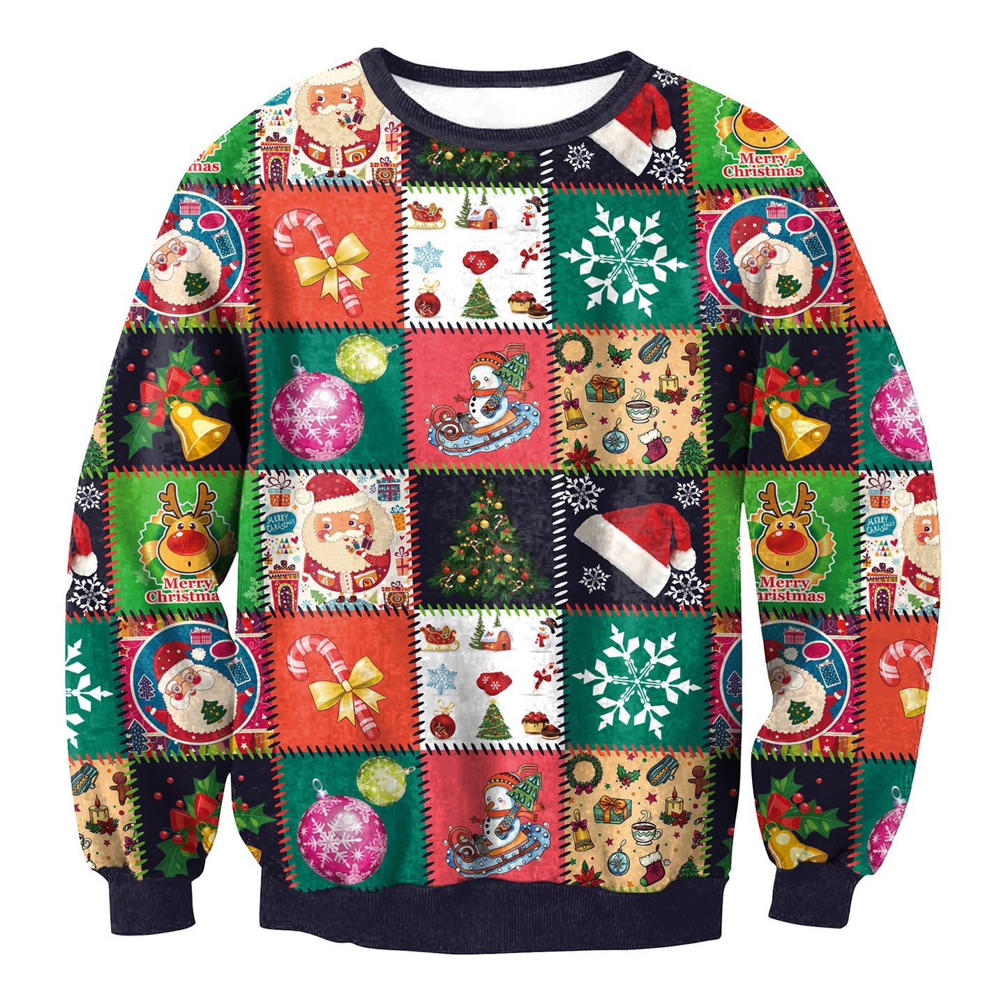 Funny Christmas Sweater Holiday Santa Elf Funny Women Men Sweaters Tops Autumn Winter Clothes for Winter