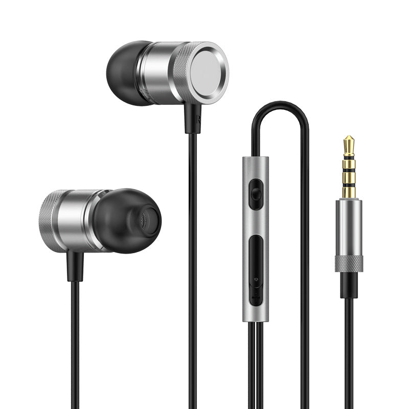 Metal in-ear earphone heavy bass magic sound phone