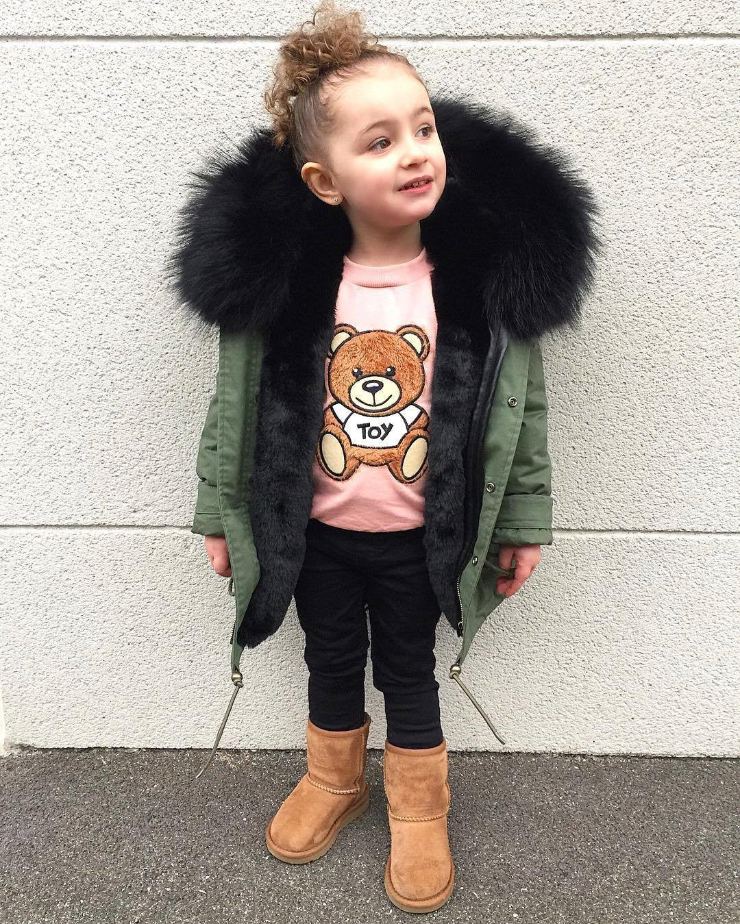 Manteau fausse fourrure enfant