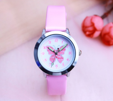 Children's Watches Kids Quartz Watch Student Girls Quartz-Watch Cute Colorful Butterfly Dial Waterproof Watch - Playful Educational Fun Adorable Vibrant Durable
