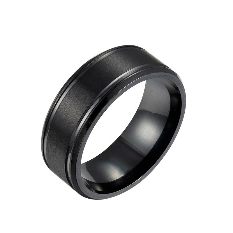 Herrvigselringar Svart silverguld Ren 8MM Ringar