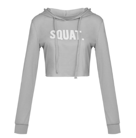 Women's Fashion Active Hoodies - Long Sleeve Crop Top