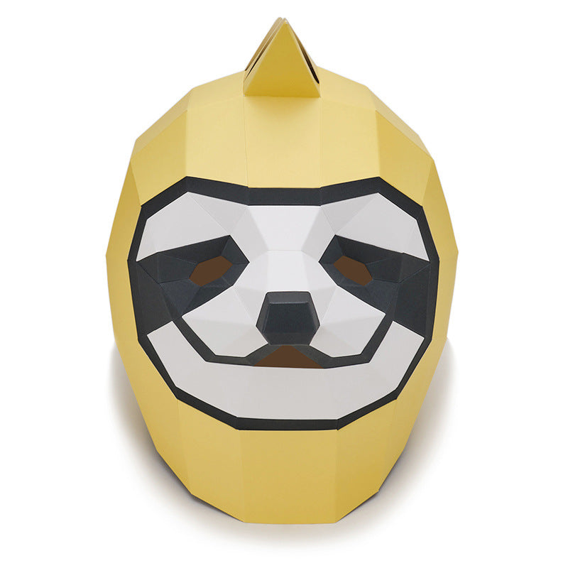 Masque drôle de paresseux en papier Mögel HuvudgearDIY Material Partien
