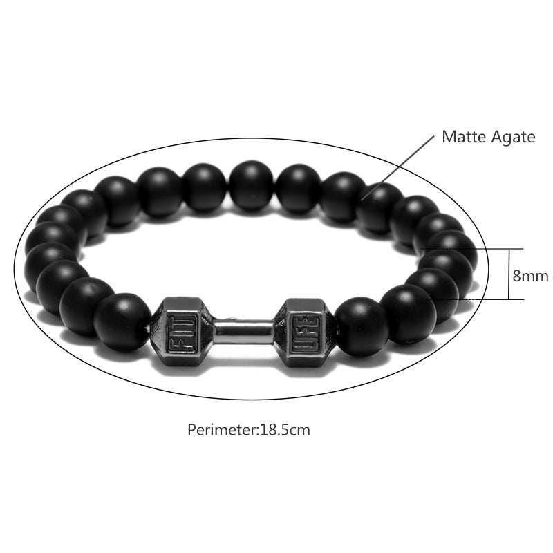 FIT LIFT Metall Hantelpärlor Armband Smycken