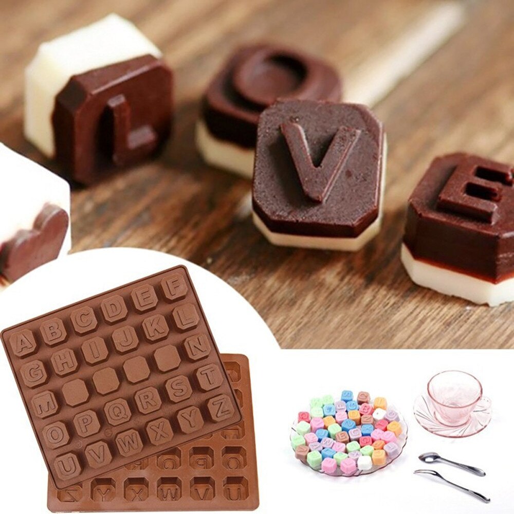 Moule en silicone en forme de 26 lettres majuscules