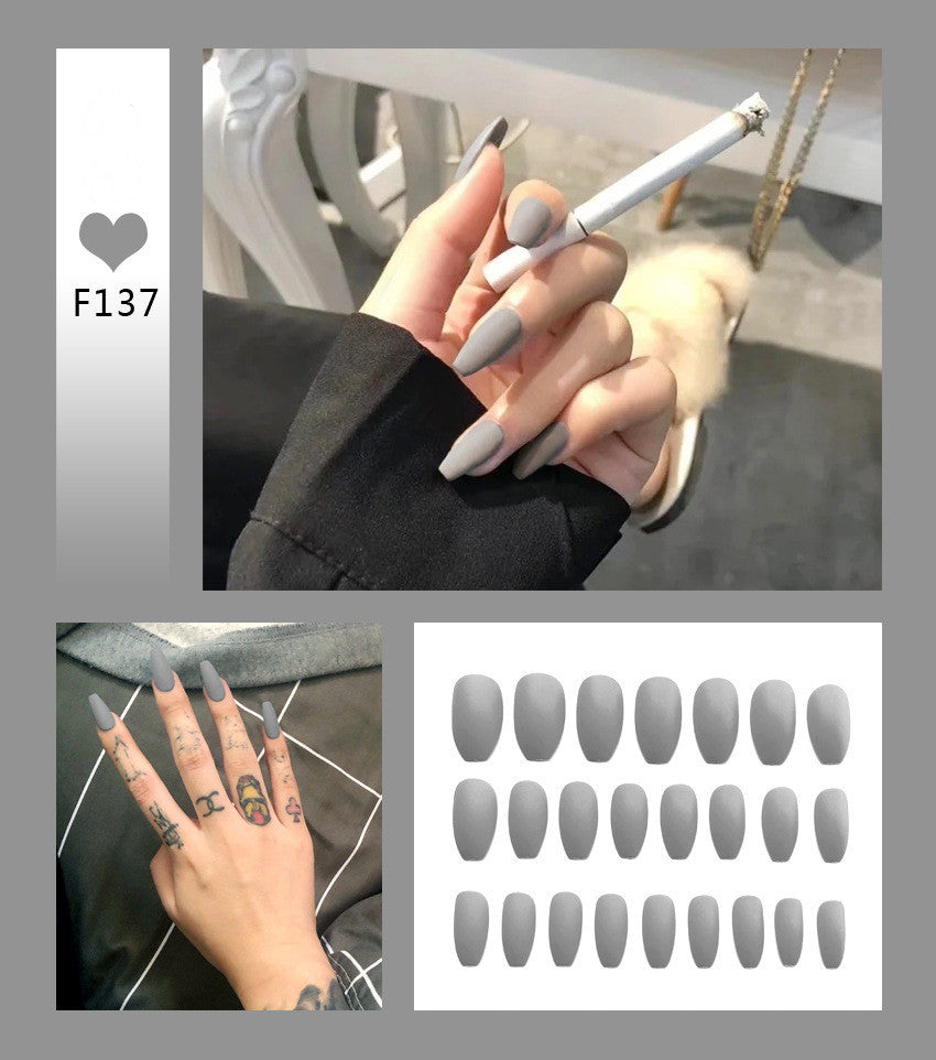 Professional Scrub Ballet Press-On Nails - 24 Pieces F122-F144 | Nail Tools Category