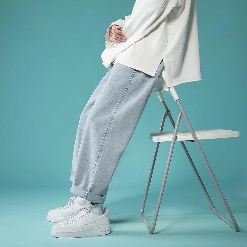 Casual byxor ljusa jeans för män