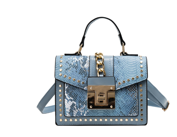 Crocodile Embossed Shoulder Bag - Luxury Alligator Pattern Handbag for Women