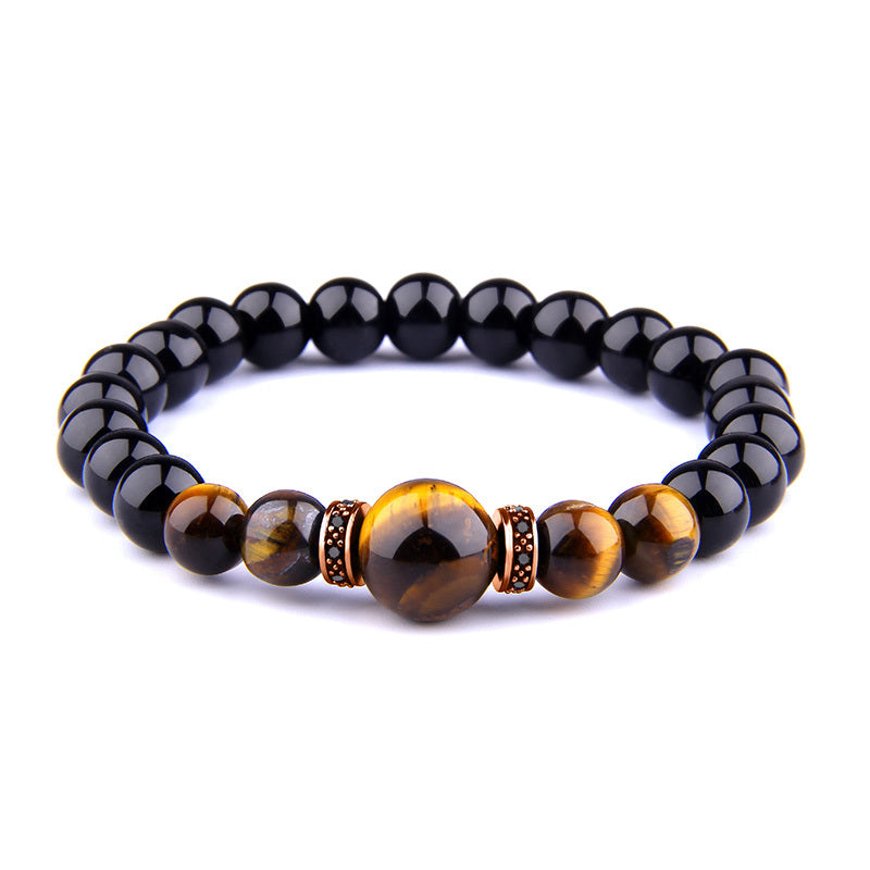 Naturstensarmband Tigerögonpärlorarmband för män