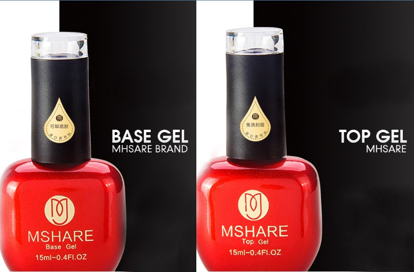 MSHARE Acrylic Poly Gel Set - UV Builder Enhancement Extension | Polygel Varnish French Kits