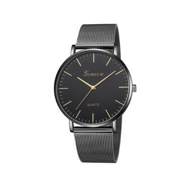 Montres décontractées à la mode pour femmes et hommes, montre-Bracelet classique à Quartz en acier inoxydable, montres-bracelets