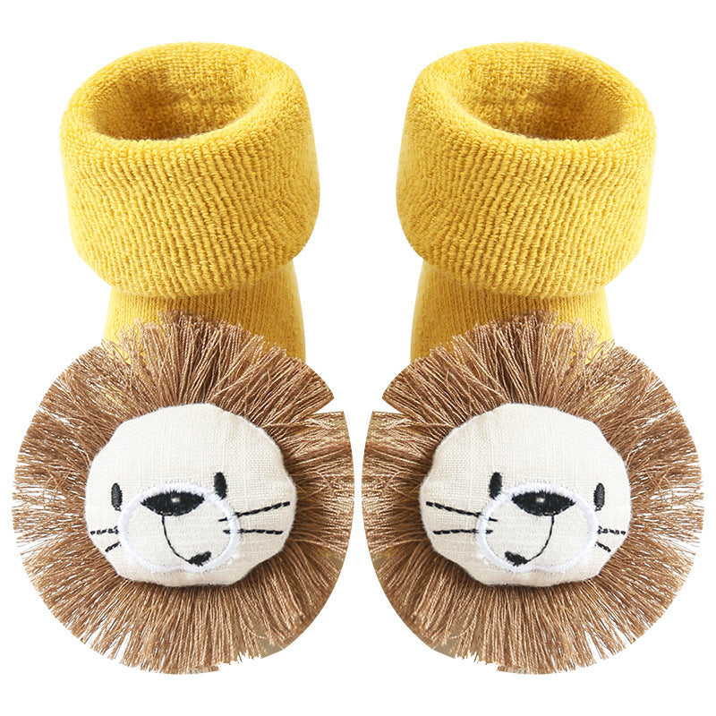 Bomull Baby Socks flickor pojkar gummi anti slipp golv tecknad kids