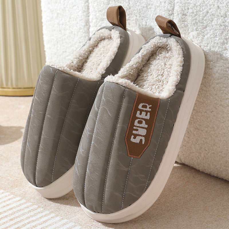 Waterproof Striped Home Slippers for Women