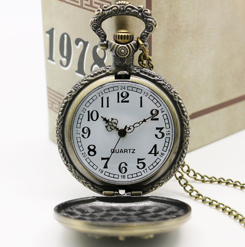 US Air Force Standard Personality Features Large Vintage Quartz Pocket Watch - Military Heritage Elegant Sophisticated Reliable Patriotic