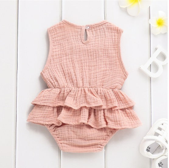 Children's Striped Sleeveless Girl Pettiskirt