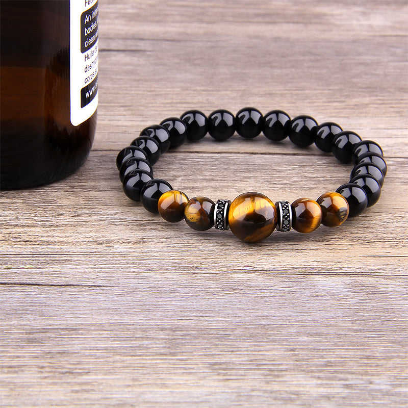 Naturstensarmband Tigerögonpärlorarmband för män